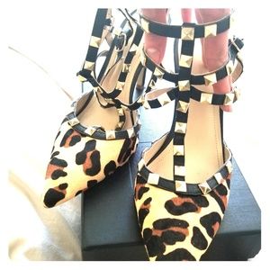 BCBG heels rockstuds leopard
